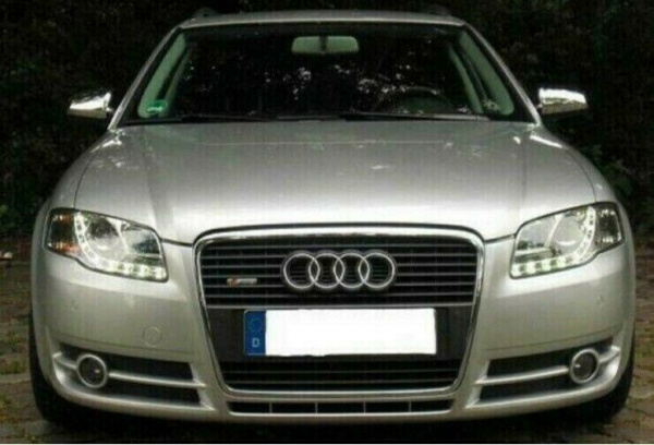 LED Tagfahrlicht Design Scheinwerfer für Audi A4 B7 05-08 chrom